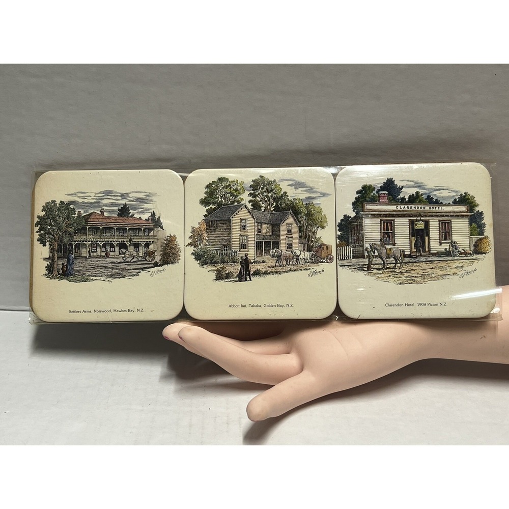 Drink Coasters‎ New Zealand Set of 6 Places Travel Memorabilia Jasón Brand - Picture 8 of 9